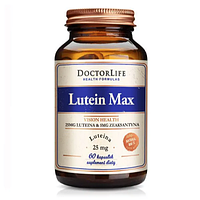 Лютеин 25 мг и Зеаксантин 5 мг 60 кап Doctor Life Lutein Max 25 mg США Доставка из ЕС