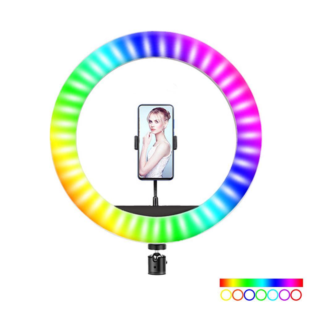 Кільцева світлодіодна лампа RGB Ring Light MJ33 LED USB 33cm