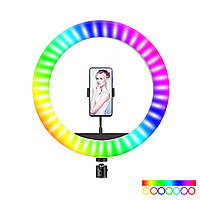 Кольцевая светодиодная лампа RGB Ring Light MJ33 LED USB 33cm