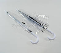 Прозрачный зонтик оптом трость на 8 пластиковых спиц, фото 1