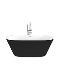 Ванна Dusel DU103 Black Asti, 1700x800 мм акрилова чорна окремостояча