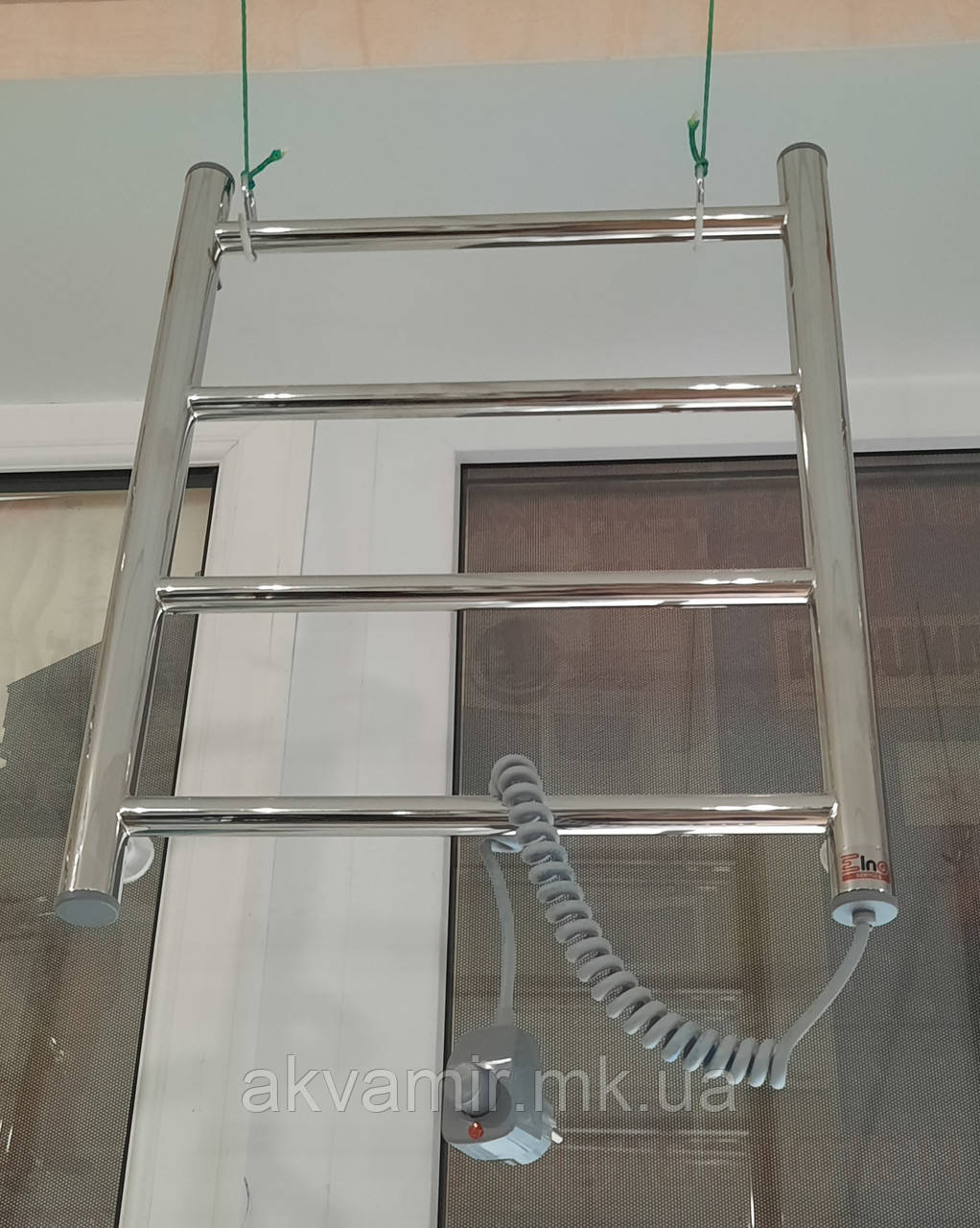 Рушникосушарка Драбинка-4 505х400 мм нерж. сталь з регулятором температури, фото 1