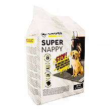 Пелюшки для собак 30 шт. 57x54 Croci Super Nappy Carbon з активованим вугіллям