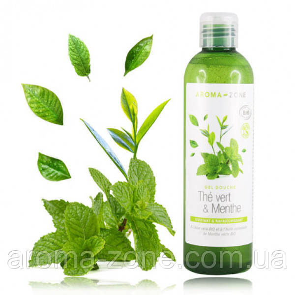 Органічний Гель для душу "ЗЕЛЕНИЙ ЧАЙ І М'ЯТА", 250 мл.
