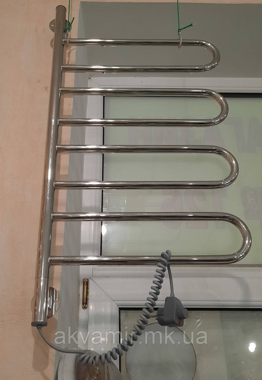 Рушникосушарка Флюгер-4 900х460 мм поворотна нерж. сталь з регулятором температури, фото 1