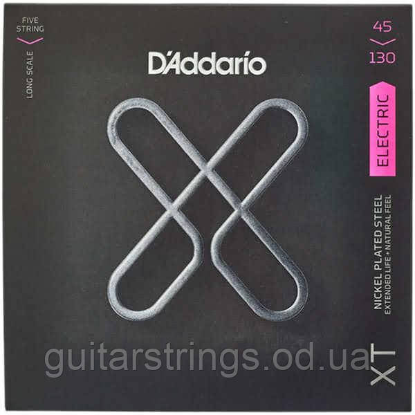 Струны D'Addario XTB45130 Nickel Plated Steel Regular Light 5-String 45-130 - фото 1 - id-p1456949831