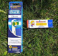Насадки 3 шт для Орал бі Браун 3д вайт стрілялки Oral-B Braun 3d white змінні + подарунок