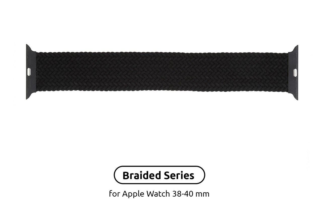 Ремінець Nylon ArmorStandart Braided Solo Loop для Apple Watch 38/40/41mm Charcoal Size 2 (120 mm) (ARM58060)