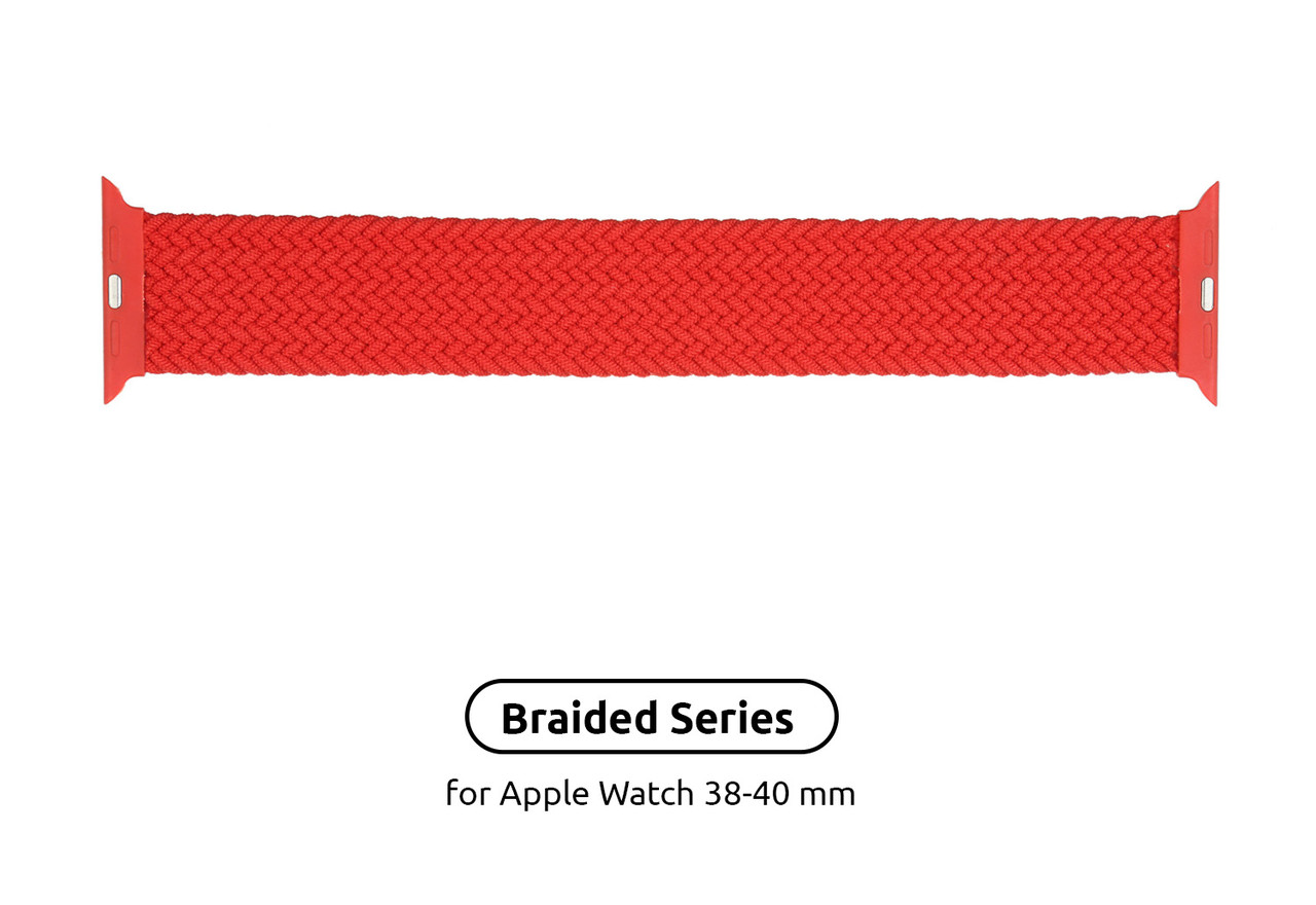 Ремешок Nylon ArmorStandart Braided Solo Loop для Apple Watch 38/40/41mm Red Size 2 (120 mm) (ARM58069)