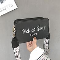 Жіноча сумка "Трик" чорна. Сумочка через плече чорного кольору Trick or Treat