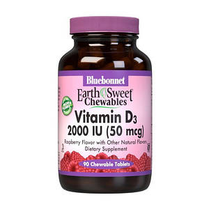 Вітамін Д Bluebonnet Nutrition Vitamin D3 2000 IU (50 mcg) 90 chewables
