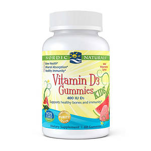 Вітамін Д3 для дітей Nordic Naturals Kids Vitamin D3 400 IU Gummies 60