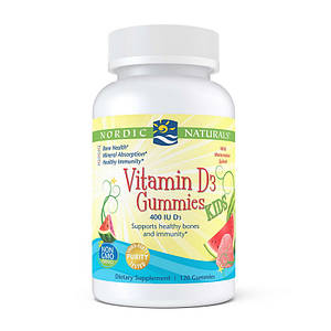 Вітамін Д3 для дітей Nordic Naturals Kids Vitamin D3 400 IU Gummies 120