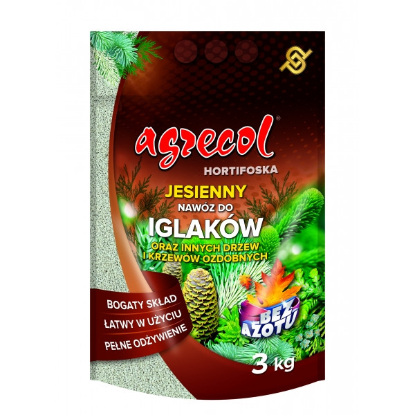 Добриво осіннє для хвойних рослин NPK (0-0-25 Mg12; S18) 3 кг, Agrecol
