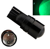 Светодиодная лампа Т10 W5W COB 1,5W 12V Зелёная