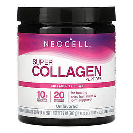 Колаген Super Collagen Peptides Type 1 & 3 Neocell 200 г