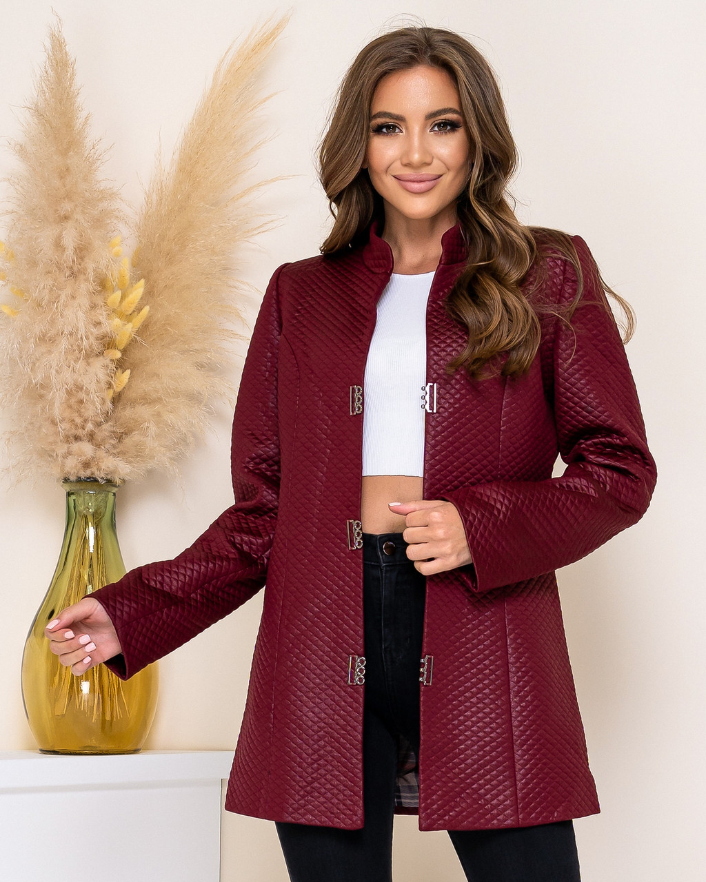 Кардиган стебнований арт. 2004 Мадрид, колір бордо