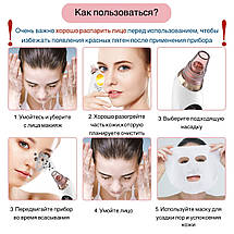 Вакуумный очиститель пор кожи лица с нагревом розовый Jasslife прибор для пилинга и вакуумной чистки 4 насадки, фото 3