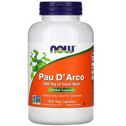 По д'арко (Кора мурашиного дерева) NOW Foods Pau d'arco 500 mg (250 капсул.)