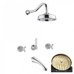 Бронзова душова система прихованого монтажу з виливом Bugnatese Arcadia ARCBR8328