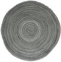 Коврик сервировочный 38 см "Маунт" круглый серый 6610-12.