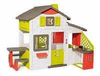 Smoby Toys Дом для друзей с летней кухней и чердаком, дверным звонком и столиком (810202)