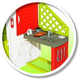 Smoby Toys Будинок для друзів із літньою кухнею та горищем, дверним дзвінком і столиком (810202), фото 4