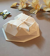 Силиконовая форма для евродесертов Сердце Оригами