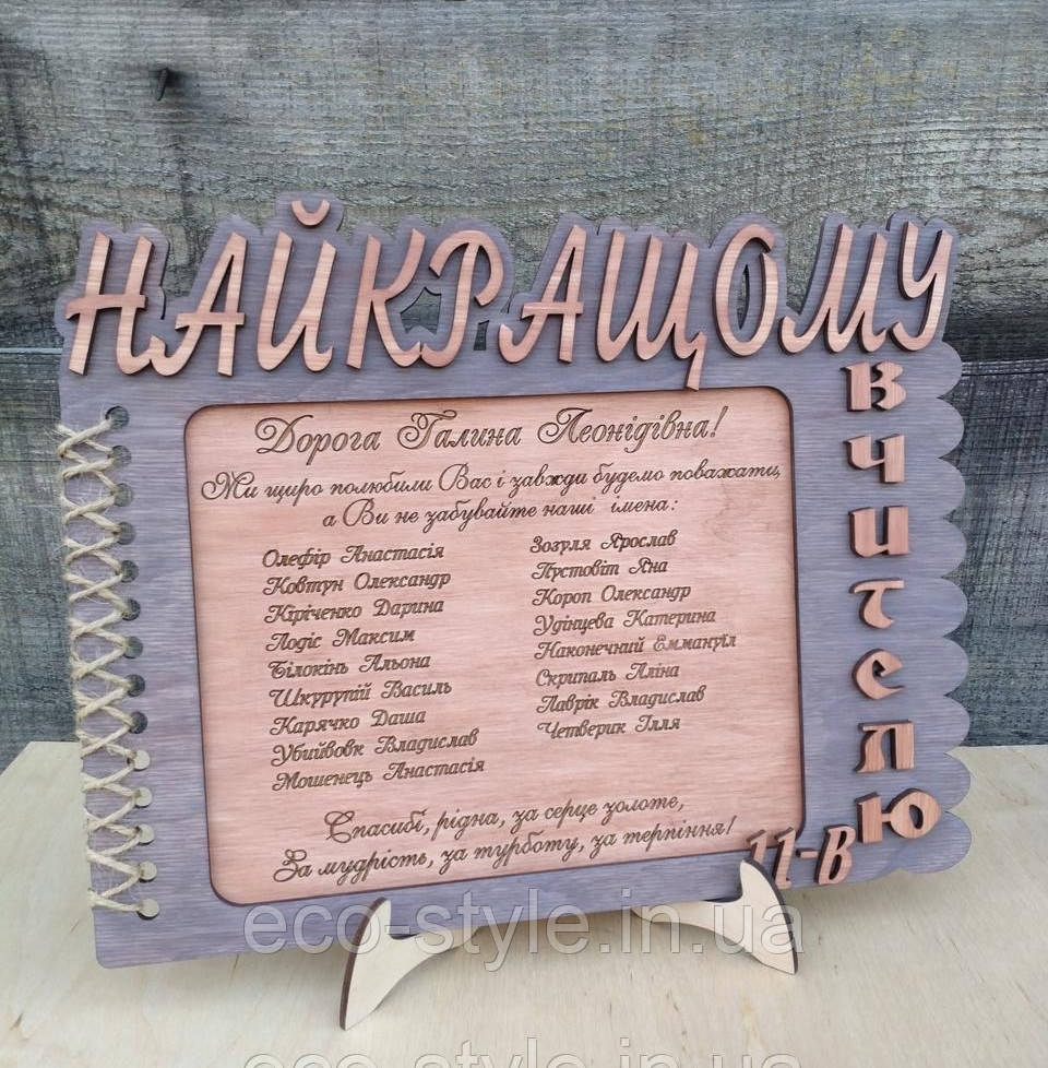 Іменна фоторамка для вчителя. Подарунок виховательові. Подарунок на випускний, фото 1