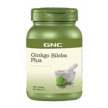 Екстракт листя Гінкго Білоба GNC Ginkgo Biloba Plus (120 caps)