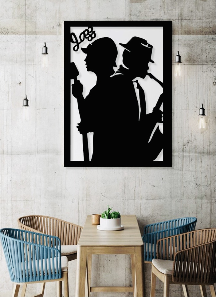 Настінне Панно Джаз, об'ємна картина Jazz 2D