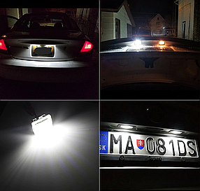 LED підсвітка номера для Mercedes-Benz (Мерседес) W204, 205, 212, 216, 218, 221, 231, CLA