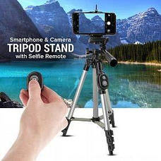 Штатив тринога для телефону, камери, Tripod DK-3888 з пультом Bluetooth, фото 2