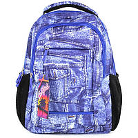 Рюкзак школьный California "S" Темно-синий джинс, 38х28х11см.