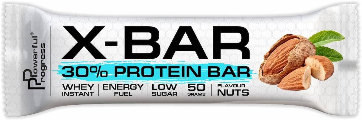 Батончик Powerful Progress 30 % Protein Bar X-BAR 50 g (Мигдальний горіх), фото 1