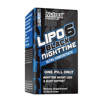 Жіросжігателя Nutrex Lipo 6 Black NightTime Ultra concentrate (30 caps)
