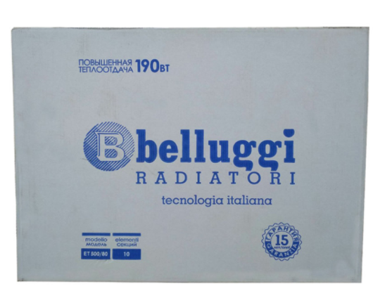 АЛЮМІНІЄВИЙ РАДІАТОР BELLUGGI 500*80, ІТАЛІЯ