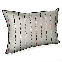 Подушка интерьерная из мешковины Черные и красные точки 45x32 см