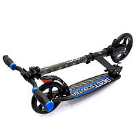 Самокат двоколісний Best Scooter, синій, гальмо зі світлом, PU 20 см, до 100 кг, (94123), фото 5