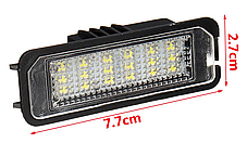 LED підсвітка номера для VW (Фольксваген) Golf 4/5/6/7, Passat B6/7/8/CC, Amarok, Lupo, Polo, Bora, Crafter, фото 4