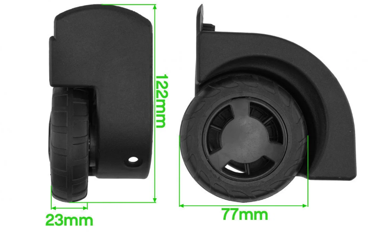 Колеса для валізи/бічні/пара/чорні/1281, фото 1