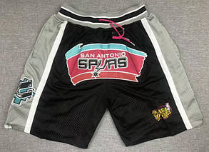 Баскетбольні чорні шорти Сан Антоніо Сперс Just Don San Antonio Spurs 1998/99 shorts NBA