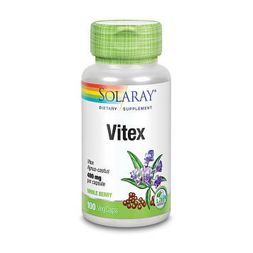 Екстракт ягід Вітекс Соларай / Solaray Vitex 400 mg (100 veg caps)