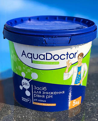 Хімія для басейну AquaDoctor pH Minus, засіб для зменшення рівня pH у гранулах (5 кг)