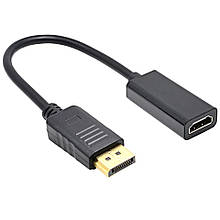 Перехідник адаптер DP (Display Port) to HDMI Cable 1080p