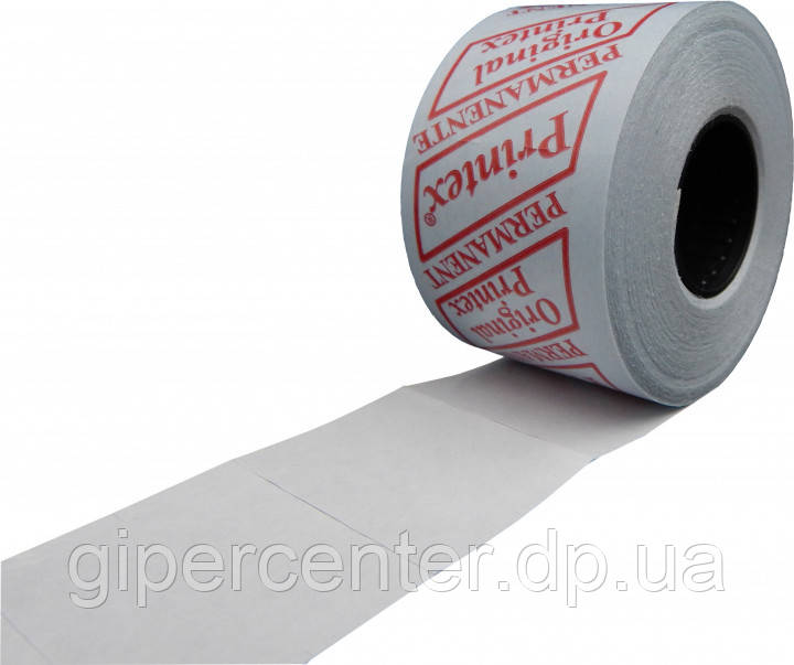 Етикет-стрічка Printex 37 x 28 біла пряма