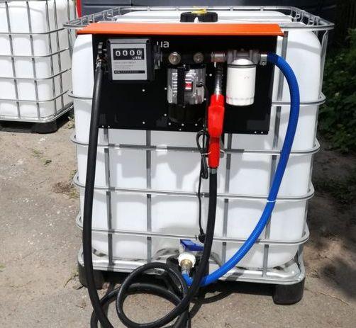 Міні заправка для дизельного палива (колона + Еврокуб) наявність на складі, фото 1