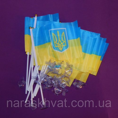 Флажок Украины на липучке 20*15 см - фото 2 - id-p87966532