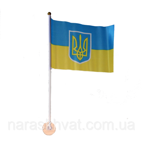 Флажок Украины на липучке 20*15 см - фото 1 - id-p87966532
