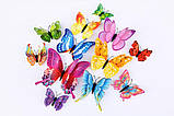 3D метелики обьемні для декору - Наклейки на стіну, холодильник різнокольорові., фото 3